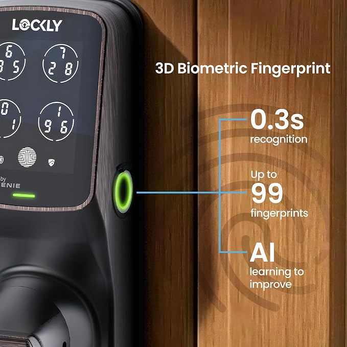 Lockly Secure Pro Smart Lock Wi-Fi, Keyless Entry Digital Keypad Door Lock - Image 4