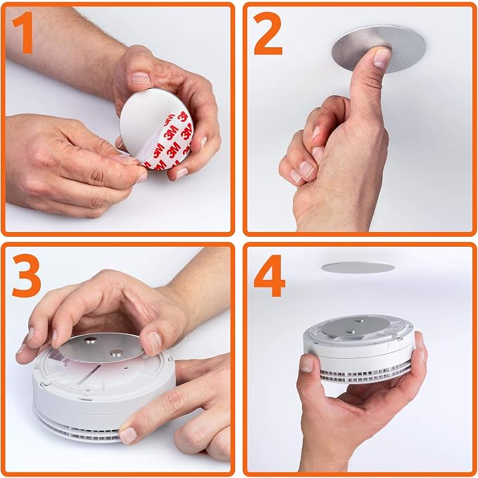 ECENCE Magnetic Smoke Detector Installation Tool 5pcs Magnetic Adhesive Pads - Image 3