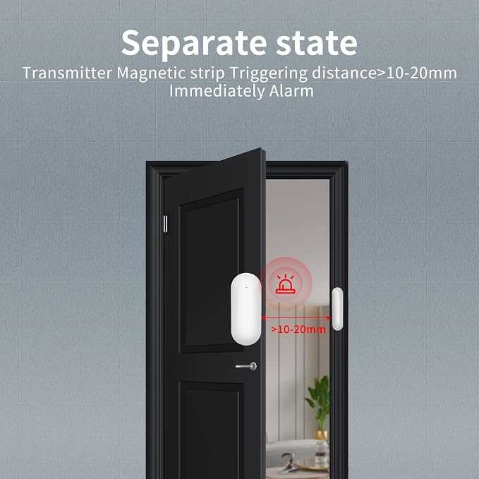 Door Window Alarm Sensors, Smart Life Tuya APP Control & Instant App Alerts - Image 5