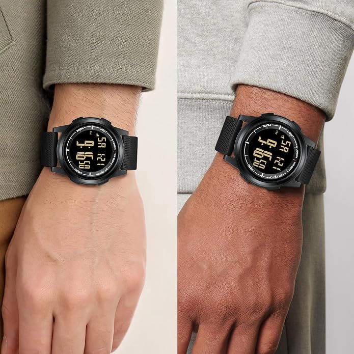 HANPOSH Mens Digital Watch Ultra Thin Minimalist Sports Waterproof Outdoor LED - Image 4