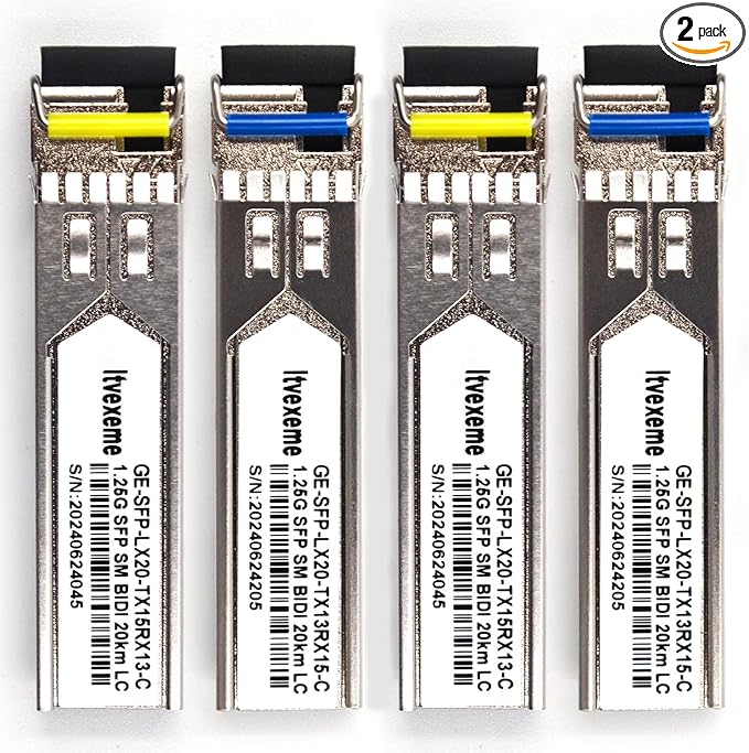 2 Pairs 1.25G BIDI SFP Network Transceiver Module, 1.25 Gigabit Single Mode by Unknown