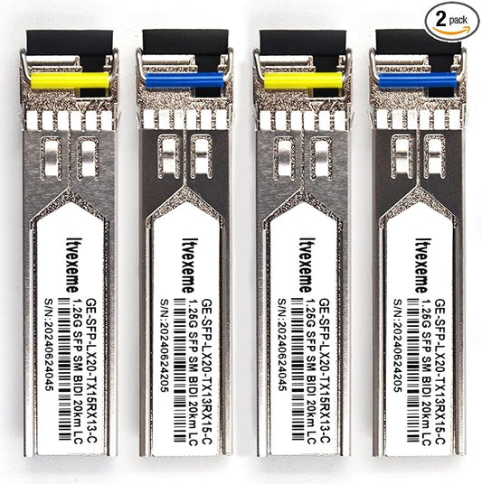 2 Pairs 1.25G BIDI SFP Network Transceiver Module, 1.25 Gigabit Single Mode by Unknown