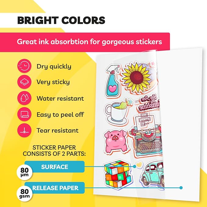 90% Clear Sticker Paper for Inkjet Printer - Image 2