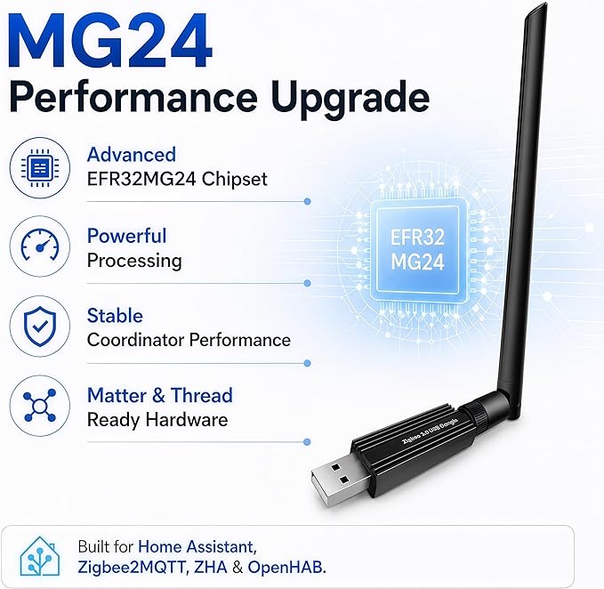 Zigbee 3.0 USB Dongle MG24, Zigbee Coordinator & Gateway | Compatible - Image 2