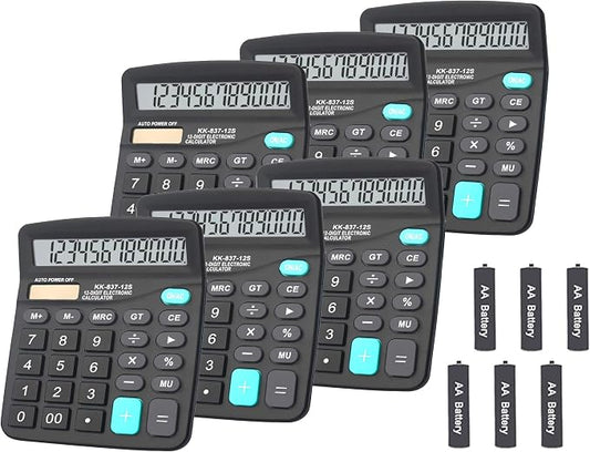 Calculators, BESTWYA 12-Digit Dual Power Handheld Desktop Calculator by BESTWYA