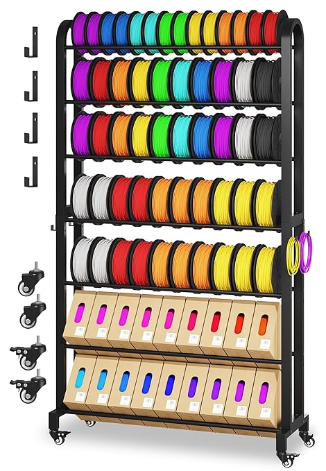 7-Tier 3D Printer Filament Storage Rack by Anrigeail