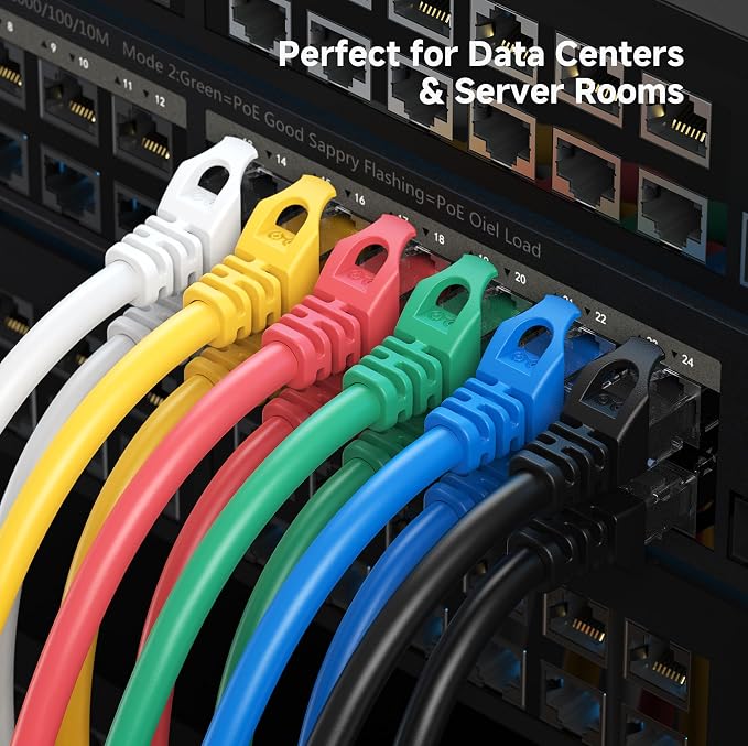 Cable Matters 1Gbps 8-Pack Snagless Short Cat 5e Ethernet Cable - 1ft - Image 8