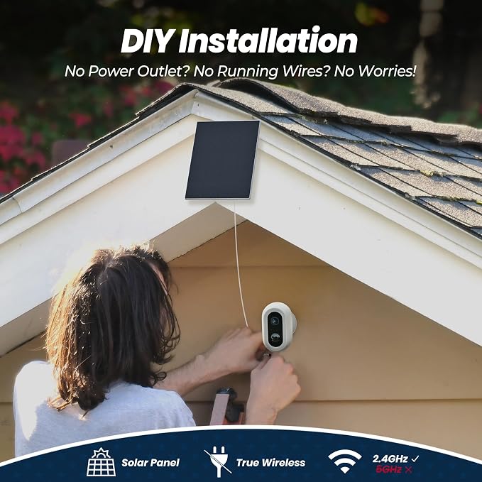 Laview 2K Solar Security Cameras Wireless Outdoor, Rechargeable Battery Wifi - Image 4