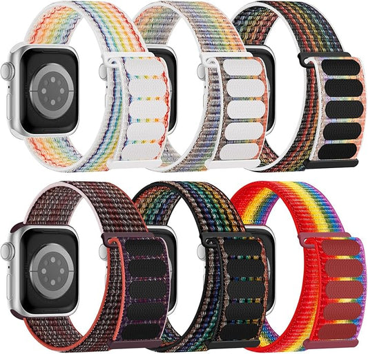 6 Pack Sport Nylon Loop Band Compatible by Honeystraper
