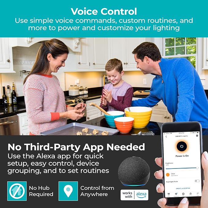 BLACK+DECKER Compatible with Alexa Smart LED Under Cabinet Lighting Kit - Image 3
