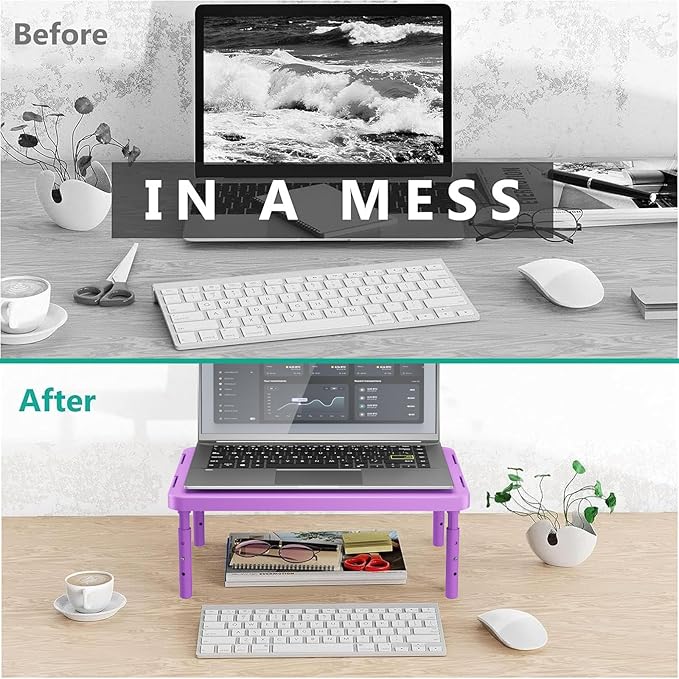 WALI Computer Monitor Stand for Desk, Adjustable Laptop Riser, Desk Monitor - Image 7