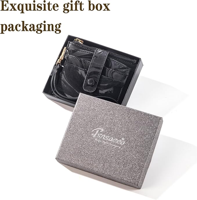 Keychain Wallet Wristlet Small Credit Card Holder Bracelet Key Chain Purse - Image 5