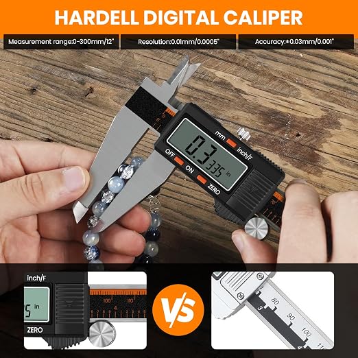 HARDELL Digital Caliper 12 Inch, Stainless Steel Caliper Measuring Tool - Image 4