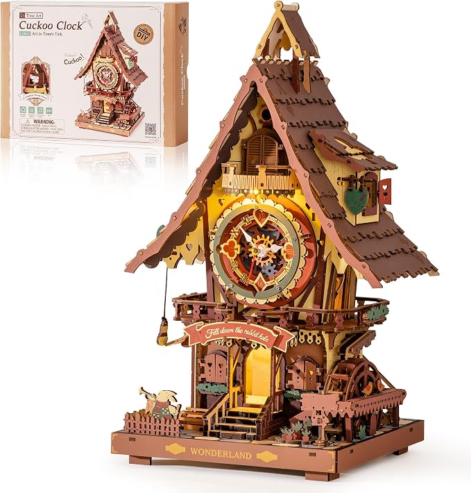 ROBOTIME 3D Wooden Puzzles for Adults-Cuckoo Clock Wooden Models for Adults to by ROBOTIMEBuildingThingstoLife