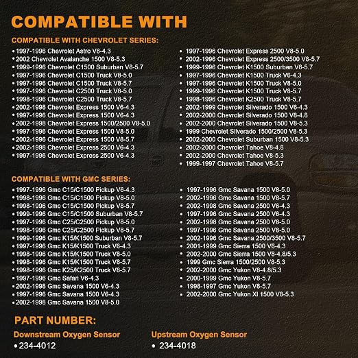 234-4012 234-4018 Oxygen Sensor O2 Sensor Compatiable - Image 2