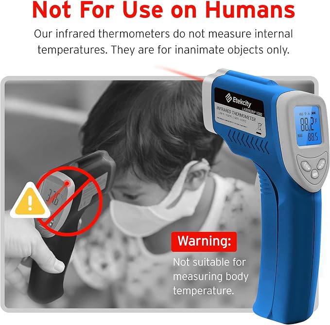Etekcity Infrared Thermometer Laser Temperature Gun 1080, -58°F~ 1130°F - Image 7