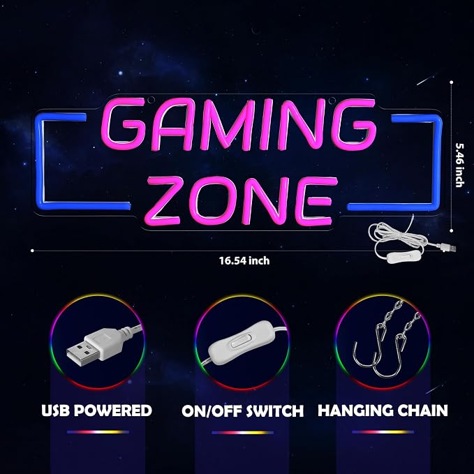 Kavaas Game Zone Neon Signs for Gaming Room Decor - Image 5