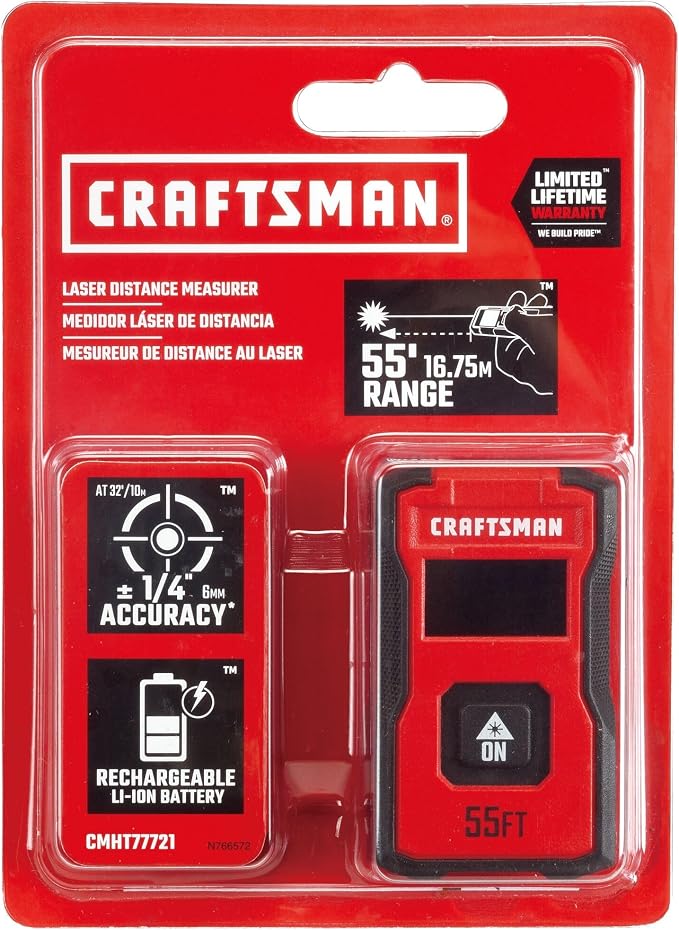 CRAFTSMAN 55 ft. Pocket Laser Distance Measurer - Image 6