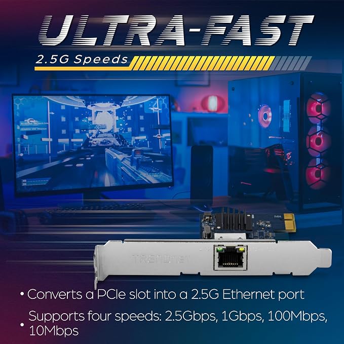 TRENDnet 2.5GBase-T PCIe Network Adapter, TEG-25GECTX, Converts a PCIe 2.0 or - Image 5
