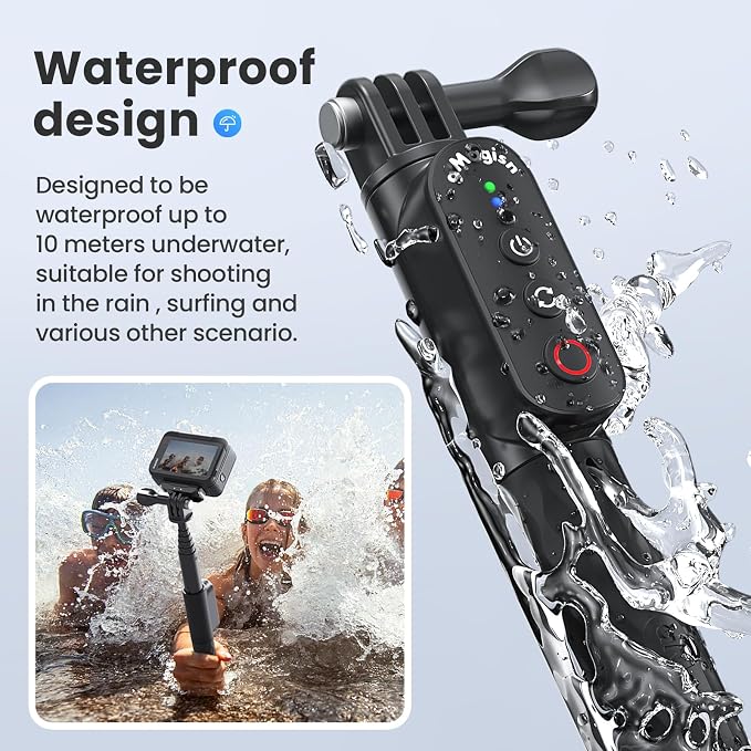 Remote Control Selfie Stick Rechargeable Waterproof 100CM Stretchable Compatible - Image 3