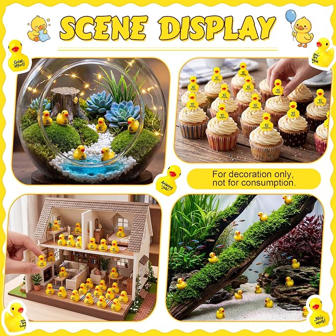 Skylety 36 Pcs Back to School Mini Resin Ducks - Image 6