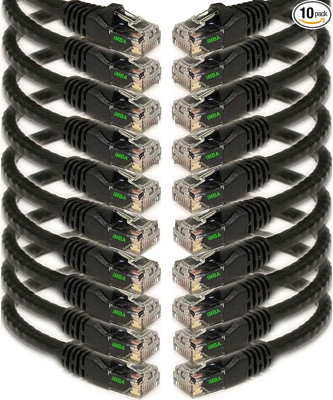 iMBAPrice 3' Cat5e Network Ethernet Patch Cable, 10 Pack by iMBAPrice