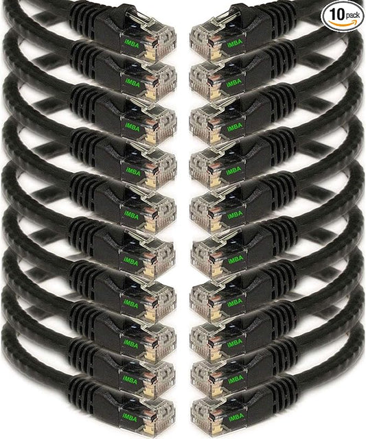 iMBAPrice 3' Cat5e Network Ethernet Patch Cable, 10 Pack by iMBAPrice