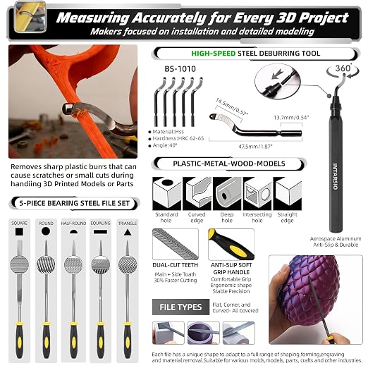 76pcs 3D Printer Tools Kit for Model Finishing/Deburring/Drilling/Polishing - Image 7