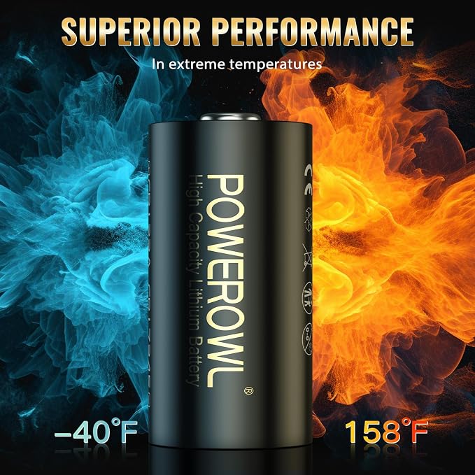 POWEROWL 123A 3V Lithium Battery 16 Count, High Capacity Cr123A 123 C123 - Image 6