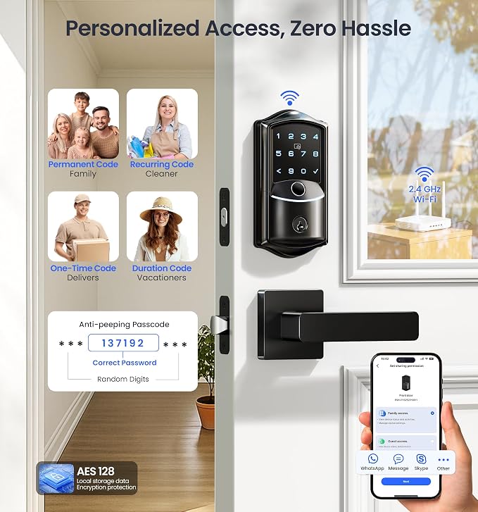Veise VE027-L Built-in WiFi Smart Lock - Image 5