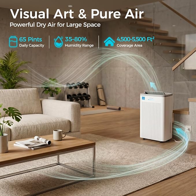 4500 Sq.Ft Most Efficient Energy Star 2025 Dehumidifier - Image 2