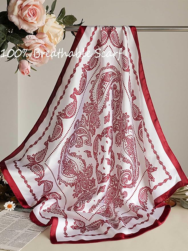 Silky Scarf for Women Lightweight Satin Bandanas Neck Hair Wrap For Sleeping - Image 6