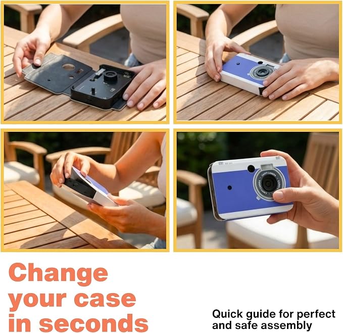 Interchangeable Replacement Case – Nostalgic Blue Retro Aesthetic Snap-On Cover - Image 11