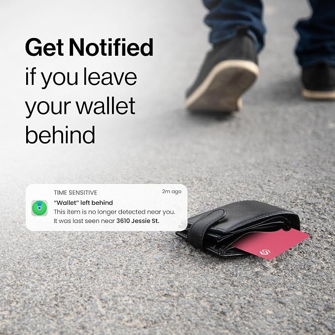 SPOTMINDERS Apple MFi Certified Credit Card Wallet Tracker PRO Pink Travel - Image 5