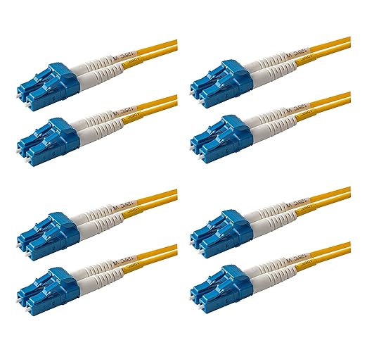 SpeedyFiberTX – 4-Pack 5 Meter LC to LC Fiber Patch Cable, Corning SMF-28 by SpeedyFiberTX