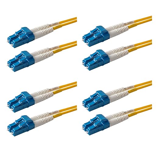 SpeedyFiberTX – 4-Pack 1 Foot LC to LC Fiber Patch Cable, Corning SMF-28 by SpeedyFiberTX