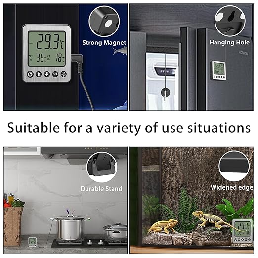 Refrigerator Thermometer Freezer Alarm Digital Freezer Thermometer Fridge - Image 3