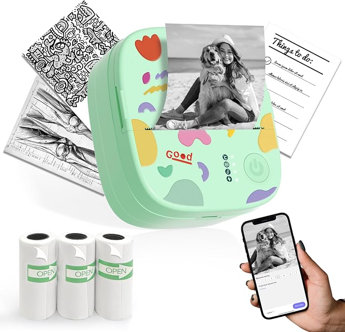 Mini Sticker Printer AHM2, Mini Thermal Printer by PrintJoyShareLove