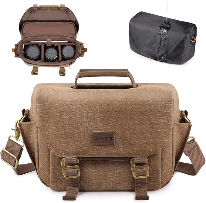 SMRITI Canvas DSLR Camera Bag, Camera Messenger Bag by SMRITI