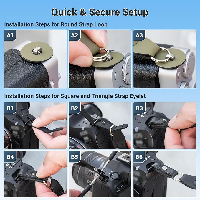 JJC 115cm Braided Rope Camera Strap, Soft Neck Shoulder Strap - Image 3