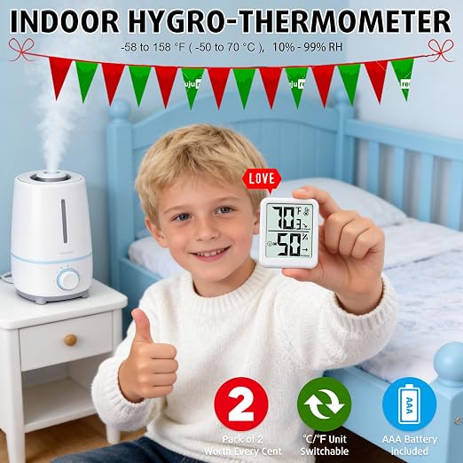 2-Pack Room Thermometer Indoor Hygrometer - Image 7