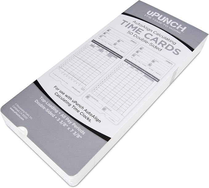 50 uPunch Time Cards for HN4000 by uPunch