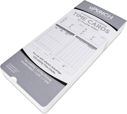 50 uPunch Time Cards for HN4000 by uPunch