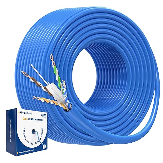 Cable Matters 10Gbps in-Wall Riser Rated 23AWG Bare Copper Cat6 Ethernet Cable by CableMatters