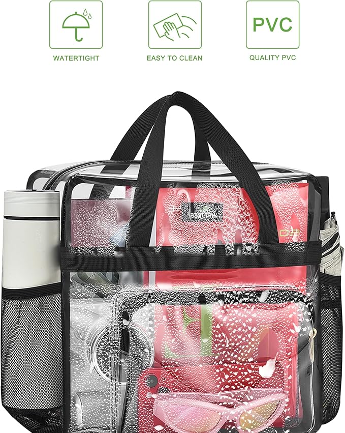 MAY TREE Clear Bag for Stadium Events, 12×6×12 Clear Tote Bag - Image 6