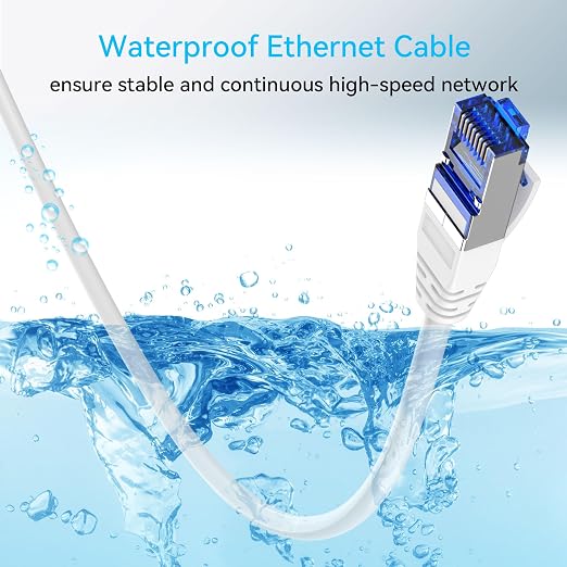 Sokqovt Cat 8 Ethernet Cable Slim 200ft Outdoor&Indoor, Pure Copper Cat8 - Image 4