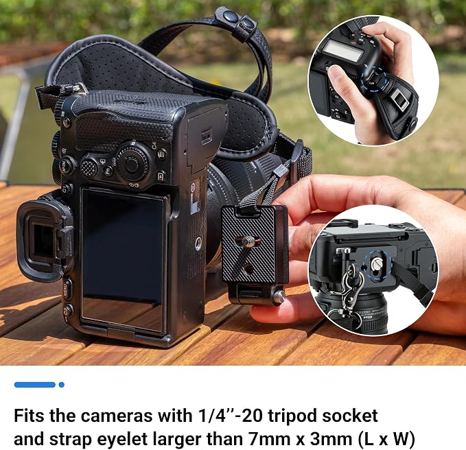 JJC Deluxe Microfiber Camera Hand Strap, Secure Padded Camera Holder Wrist Strap - Image 5