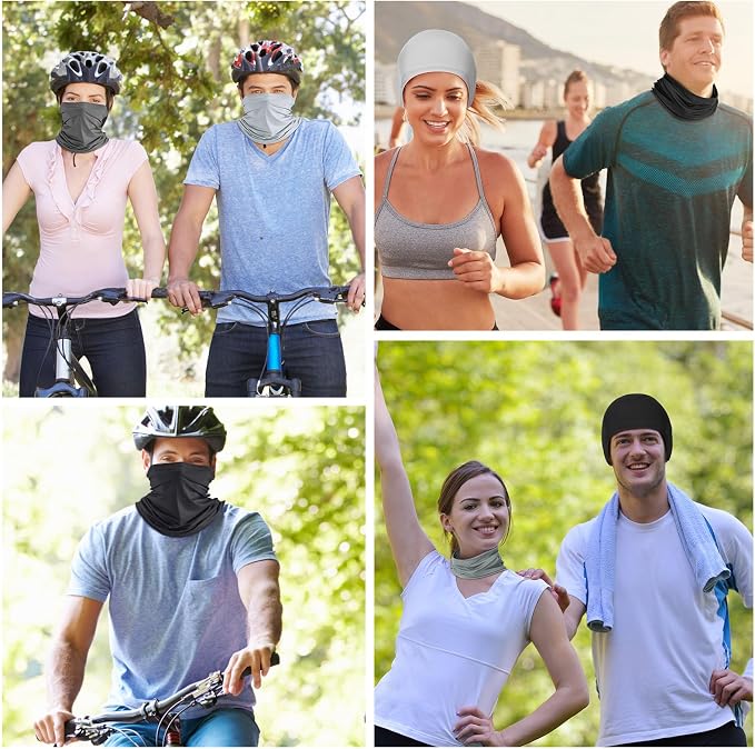 Geyoga 6 Pieces Summer UV Protection Cooling Neck Gaiter Face Clothing Neck - Image 6