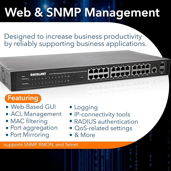 Intellinet 24 Port Web Managed Gigabit Ethernet Switch - Image 4