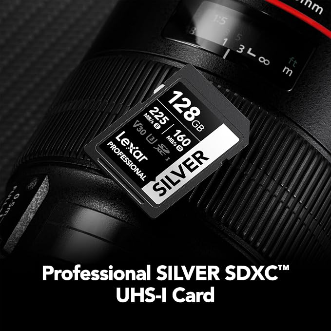Lexar 128GB Professional Silver SD Card, - Image 2